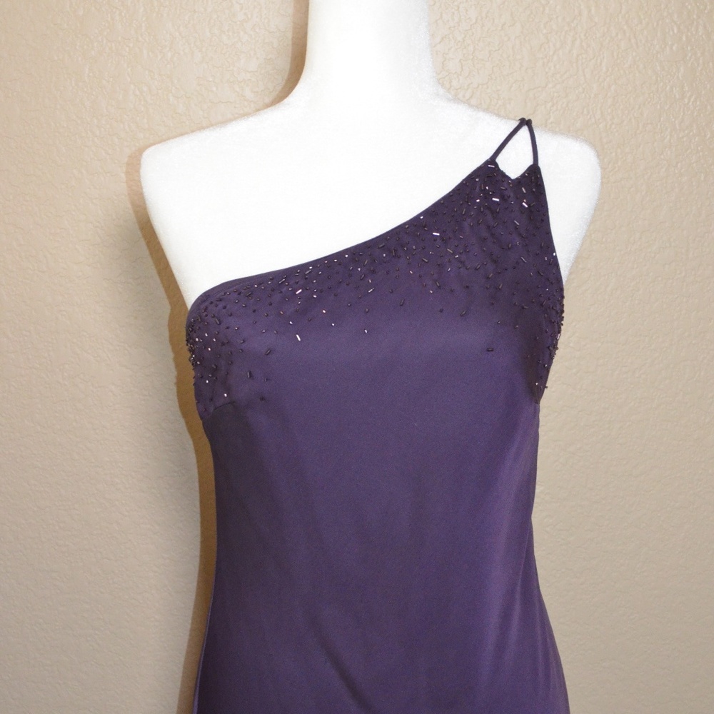 Niki Livas Purple One Shoulder Evening/Prom Dress